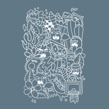 Doodle - White - KONE - Ethan Koning - Mens Staple T shirt Design