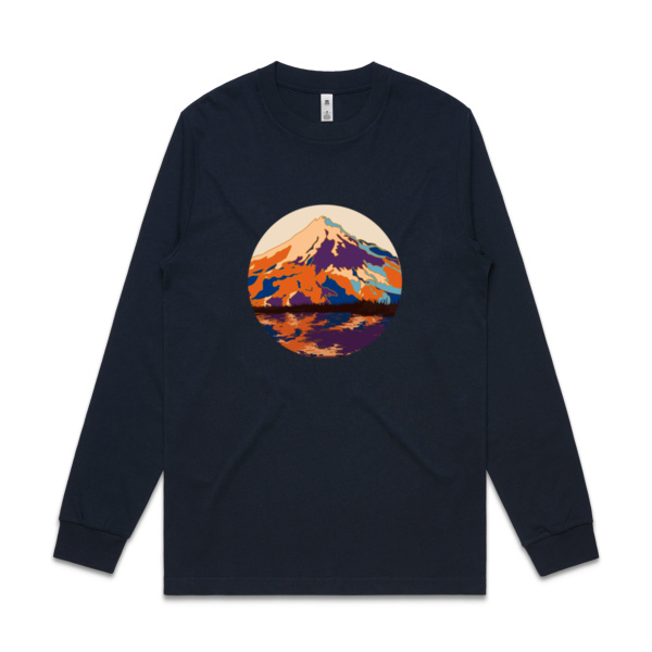 Mt Taranaki x Hannah Hitchcock - Mens General Long Sleeve Tee Thumbnail