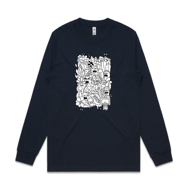 Doodle - KONE - Ethan Koning - Mens General Long Sleeve Tee Thumbnail