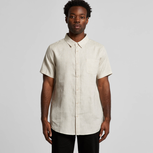 AS Colour Mens Linen Short Sleeve Shirt Thumbnail