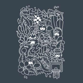 Doodle - White - KONE - Ethan Koning - Mens Premium Crew Design