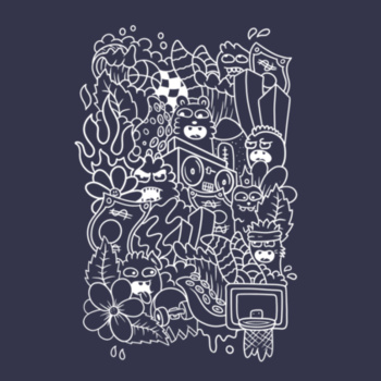 Doodle - White - KONE - Ethan Koning - Kids Supply Hoodie Design