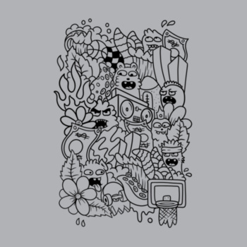 Doodle - Black - KONE - Ethan Koning - Kids Supply Hoodie Design