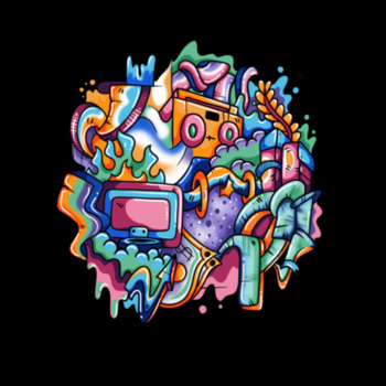 Doodle Candy - KONE - Ethan Koning - Kids Longsleeve Tee Design
