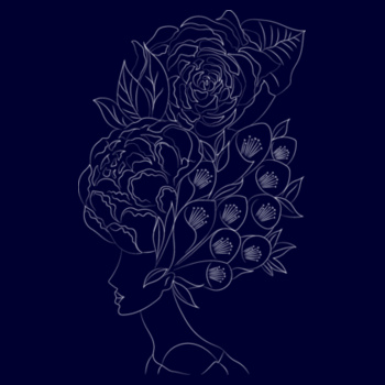 Flower Girl - Sukena Shah - Womens Sophie Long Sleeve Tee Design