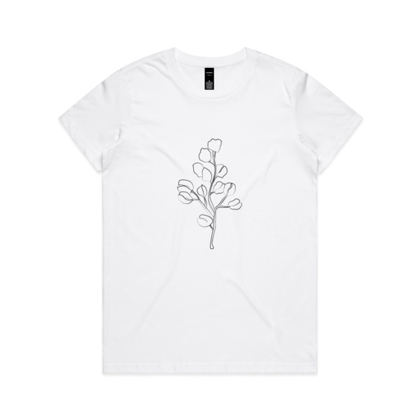 Leaf - Black - Sukena Shah - Womens Maple Tee Thumbnail