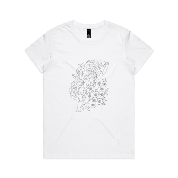 Botanicals - Black - Sukena Shah - Womens Maple Tee Thumbnail