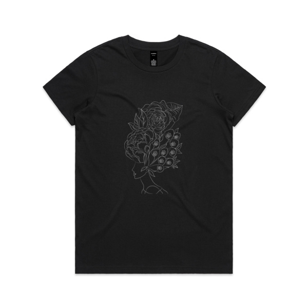 Flower Girl - White - Sukena Shah - Womens Maple Tee Thumbnail