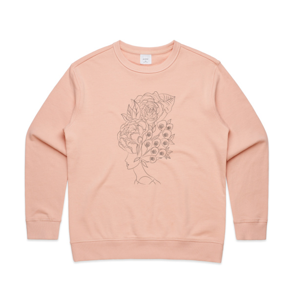 Flower Girl - Black - Sukena Shah - Womens Premium Crew Thumbnail