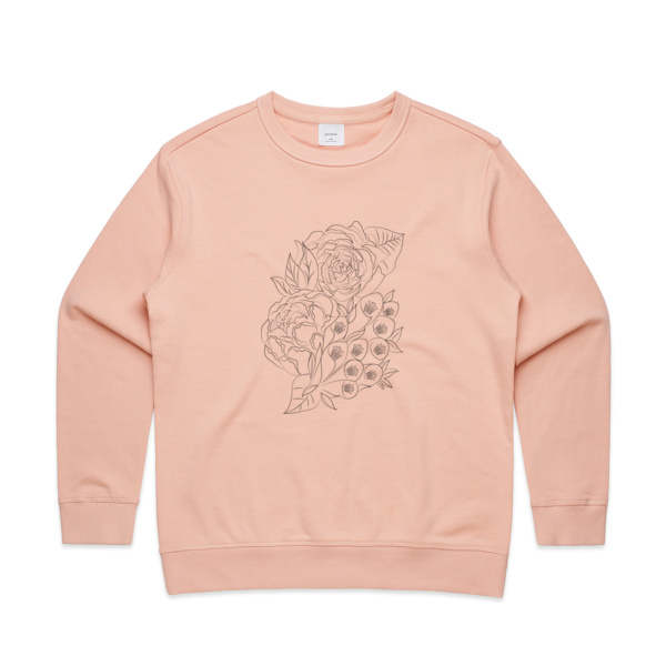 Botanical - Black - Sukena Shah - Womens Premium Crew Thumbnail