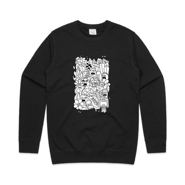 Doodle - KONE - Ethan Koning - Mens Premium Crew Thumbnail
